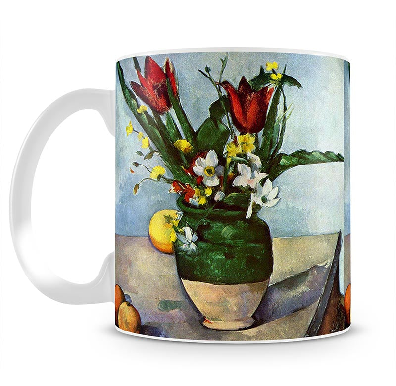 Still Life Tulips and Apples by Cezanne Mug - Canvas Art Rocks - 1