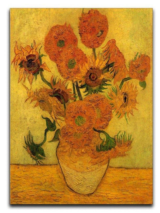 Still Life Vase with Fifteen Sunflowers 2 by Van Gogh Canvas Print & Poster  - Canvas Art Rocks - 1