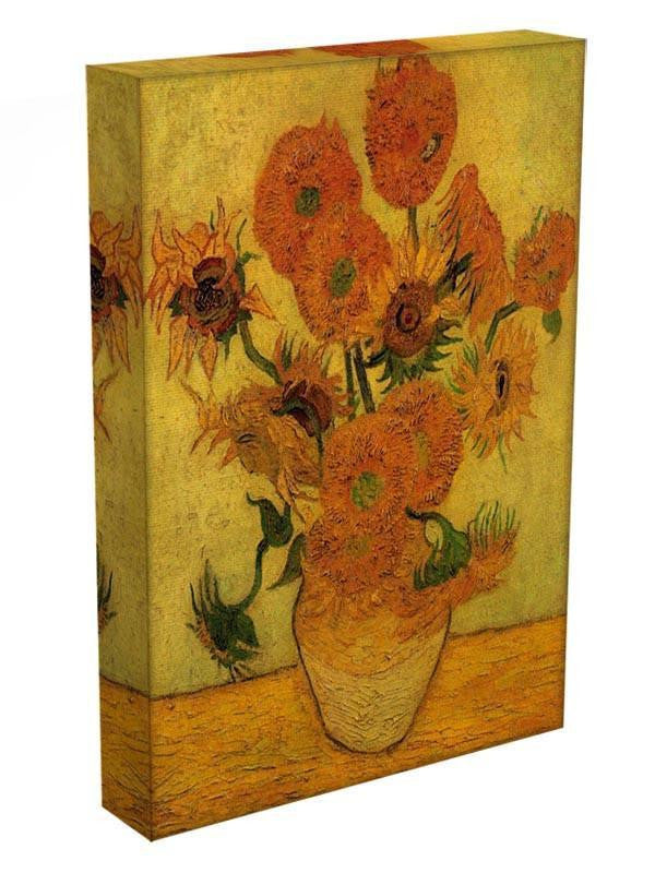 Still Life Vase with Fifteen Sunflowers 2 by Van Gogh Canvas Print & Poster - Canvas Art Rocks - 3
