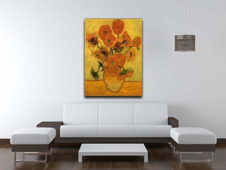 Still Life Vase with Fifteen Sunflowers 2 by Van Gogh Canvas Print & Poster - Canvas Art Rocks - 4