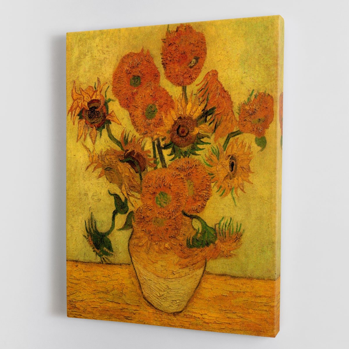 Still Life Vase with Fifteen Sunflowers 2 by Van Gogh Canvas Print or Poster