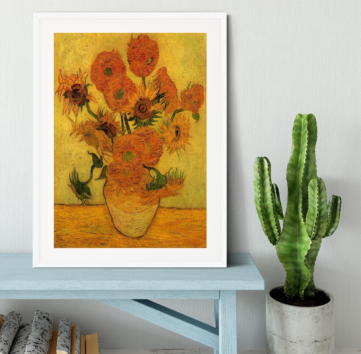 Still Life Vase with Fifteen Sunflowers 2 by Van Gogh Framed Print - Canvas Art Rocks - 5