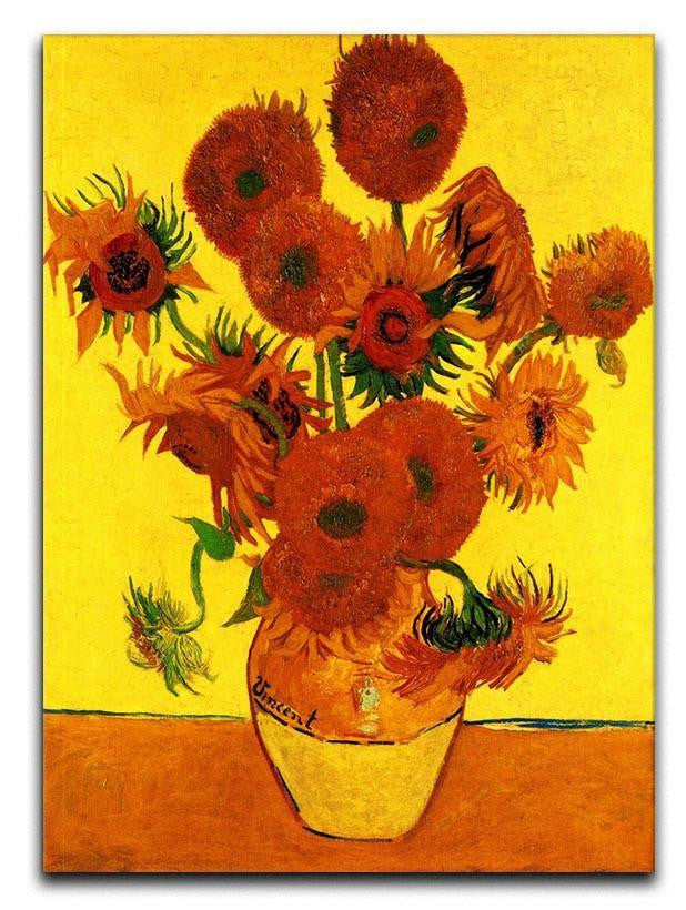 Still Life Vase with Fifteen Sunflowers 3 by Van Gogh Canvas Print & Poster  - Canvas Art Rocks - 1
