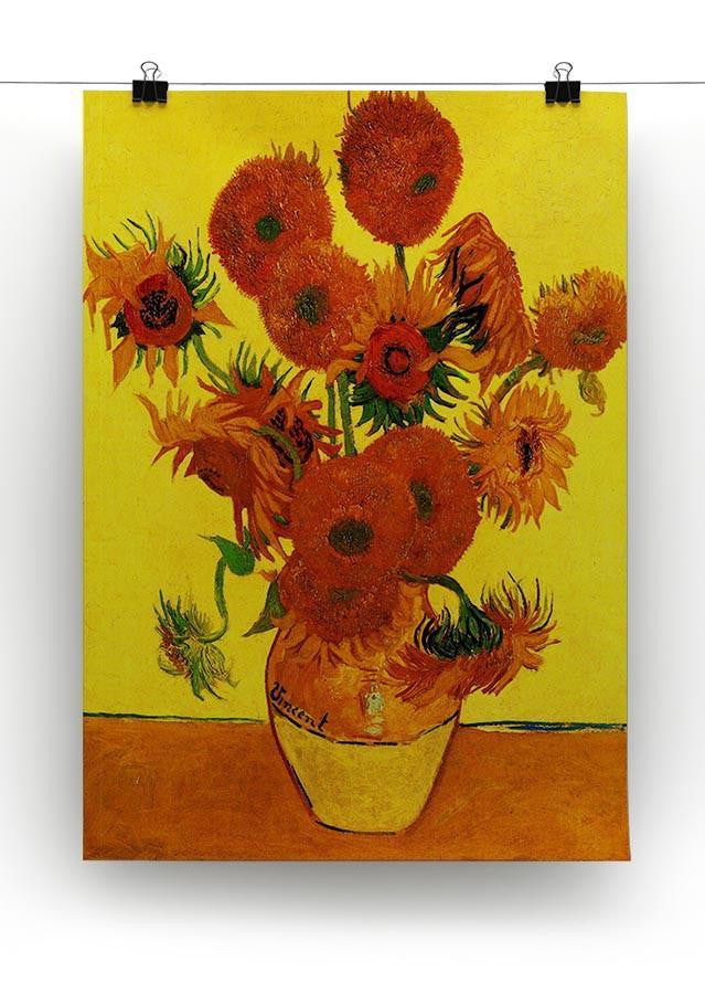 Still Life Vase with Fifteen Sunflowers 3 by Van Gogh Canvas Print & Poster - Canvas Art Rocks - 2