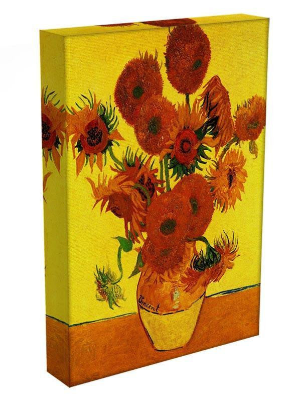Still Life Vase with Fifteen Sunflowers 3 by Van Gogh Canvas Print & Poster - Canvas Art Rocks - 3