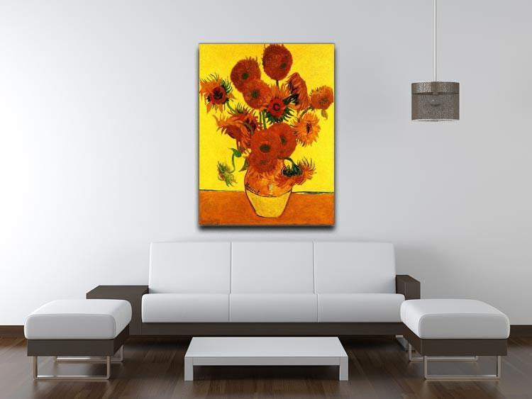 Still Life Vase with Fifteen Sunflowers 3 by Van Gogh Canvas Print & Poster - Canvas Art Rocks - 4