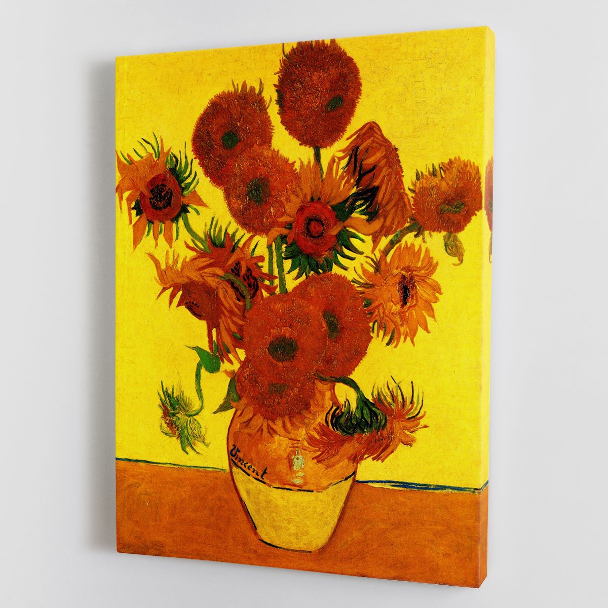 Still Life Vase with Fifteen Sunflowers 3 by Van Gogh Canvas Print or Poster