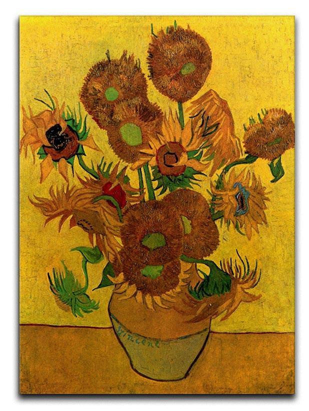 Still Life Vase with Fifteen Sunflowers by Van Gogh Canvas Print & Poster  - Canvas Art Rocks - 1