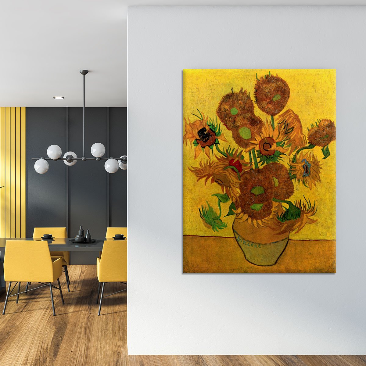 Still Life Vase with Fifteen Sunflowers by Van Gogh Canvas Print or Poster