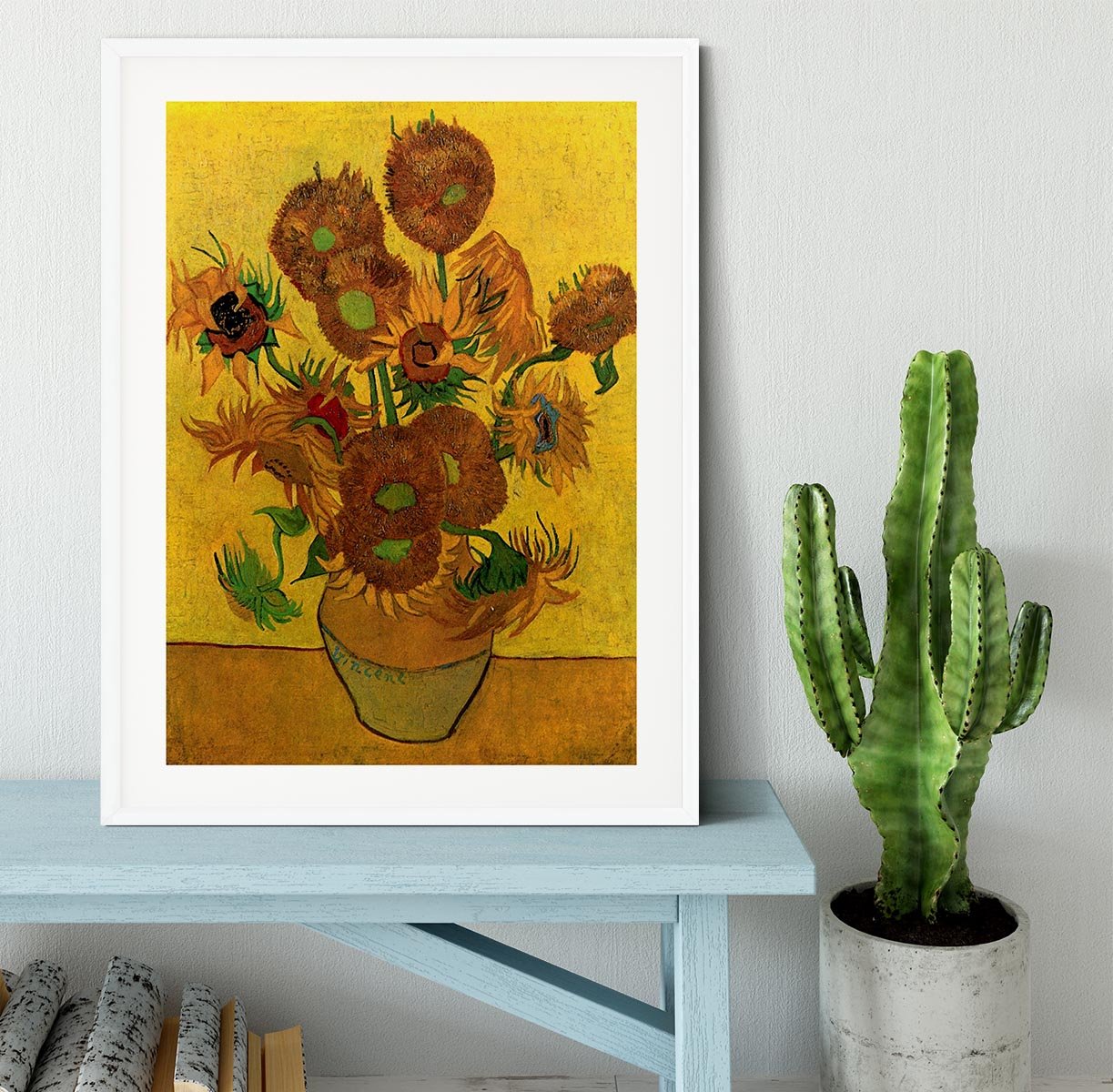 Still Life Vase with Fifteen Sunflowers by Van Gogh Framed Print - Canvas Art Rocks - 5