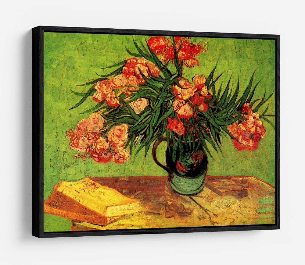 Still Life Vase with Oleanders and Books by Van Gogh HD Metal Print