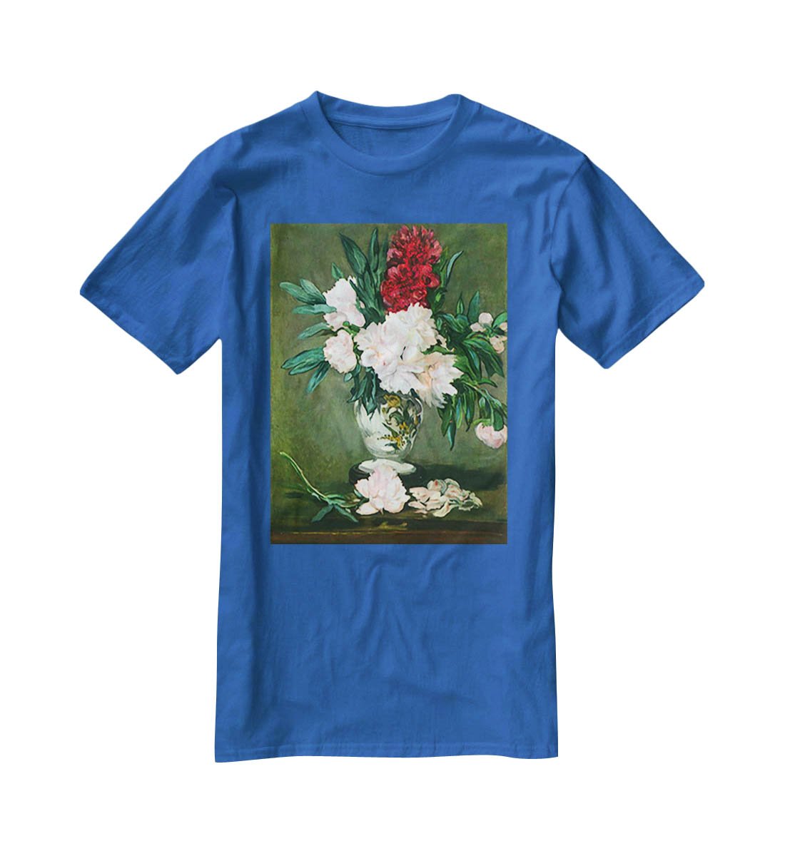 Still Life Vase with Peonies by Manet T-Shirt - Canvas Art Rocks - 2