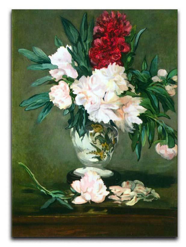 Still Life Vase with Peonies by Manet Canvas Print or Poster  - Canvas Art Rocks - 1