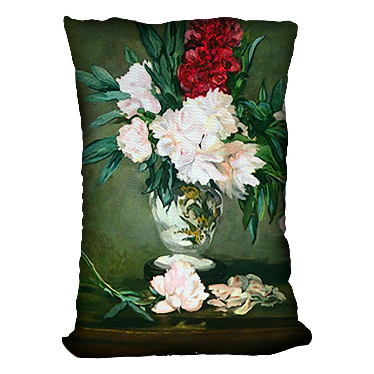 Still Life Vase with Peonies by Manet Throw Pillow