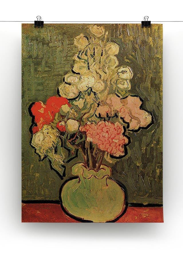 Still Life Vase with Rose-Mallows by Van Gogh Canvas Print & Poster - Canvas Art Rocks - 2