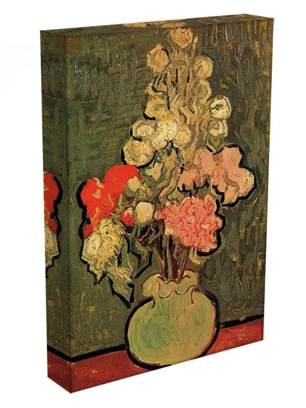 Still Life Vase with Rose-Mallows by Van Gogh Canvas Print & Poster - Canvas Art Rocks - 3