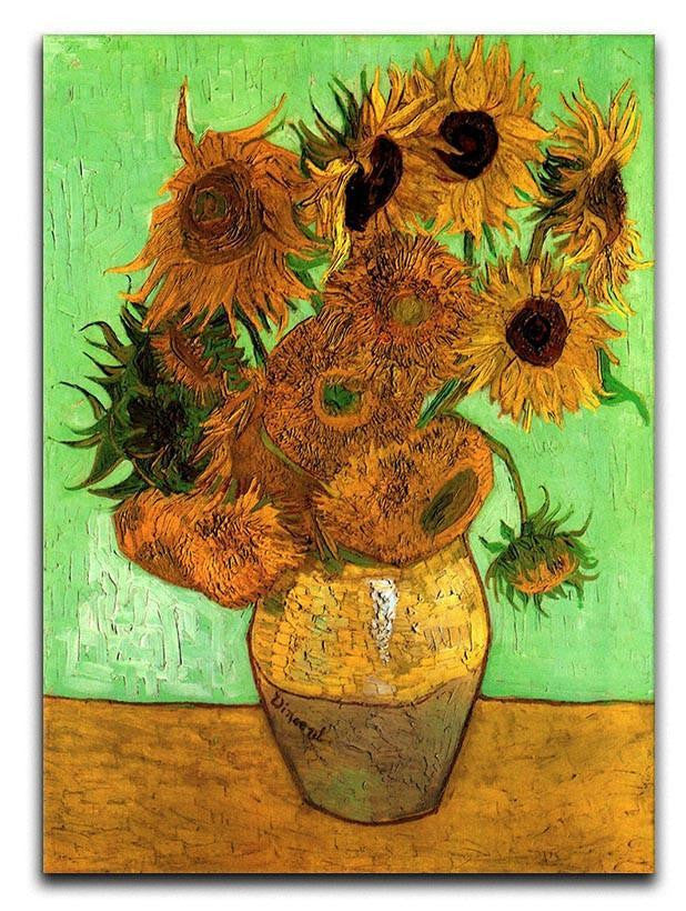 Still Life Vase with Twelve Sunflowers 2 by Van Gogh Canvas Print & Poster  - Canvas Art Rocks - 1
