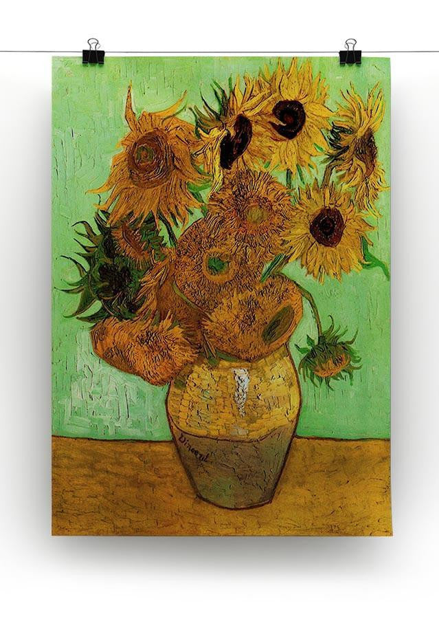 Still Life Vase with Twelve Sunflowers 2 by Van Gogh Canvas Print & Poster - Canvas Art Rocks - 2