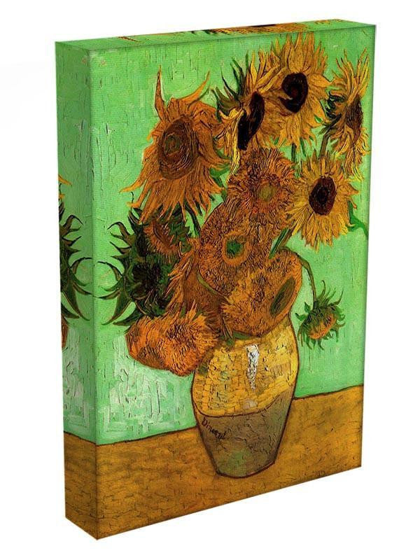 Still Life Vase with Twelve Sunflowers 2 by Van Gogh Canvas Print & Poster - Canvas Art Rocks - 3