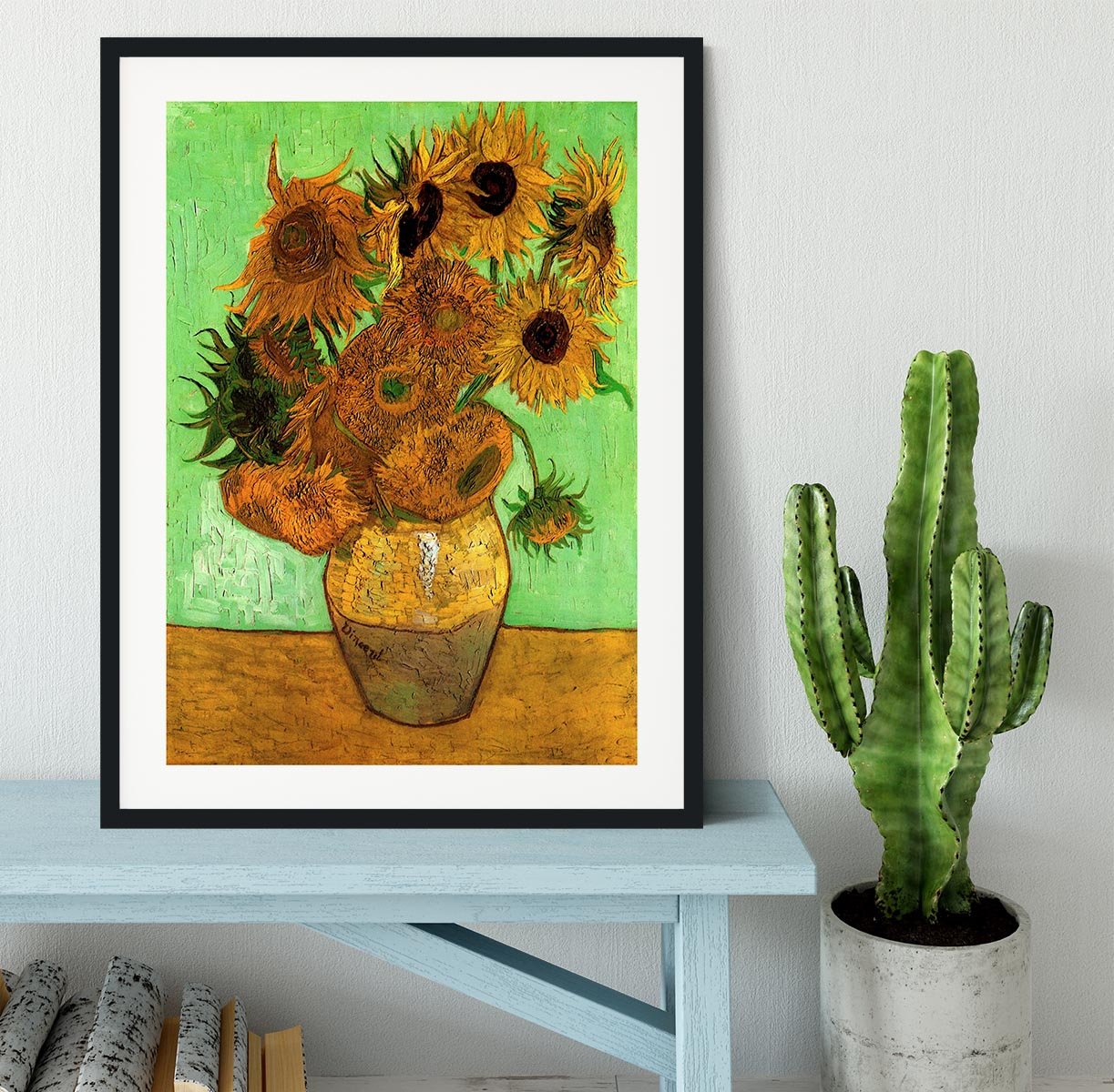 Still Life Vase with Twelve Sunflowers 2 by Van Gogh Framed Print - Canvas Art Rocks - 1