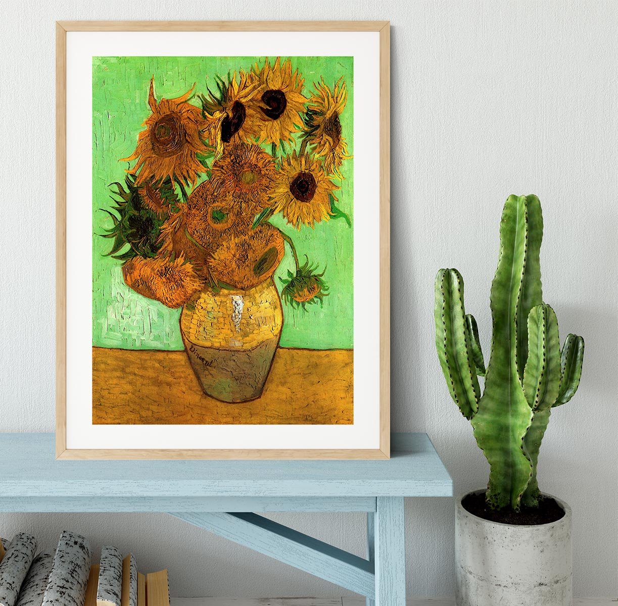 Still Life Vase with Twelve Sunflowers 2 by Van Gogh Framed Print - Canvas Art Rocks - 3