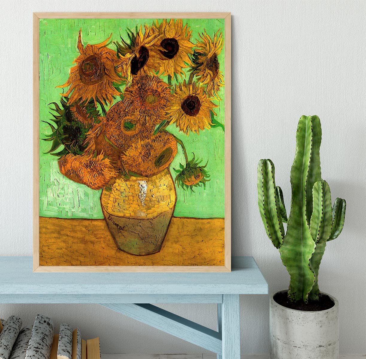 Still Life Vase with Twelve Sunflowers 2 by Van Gogh Framed Print - Canvas Art Rocks - 4