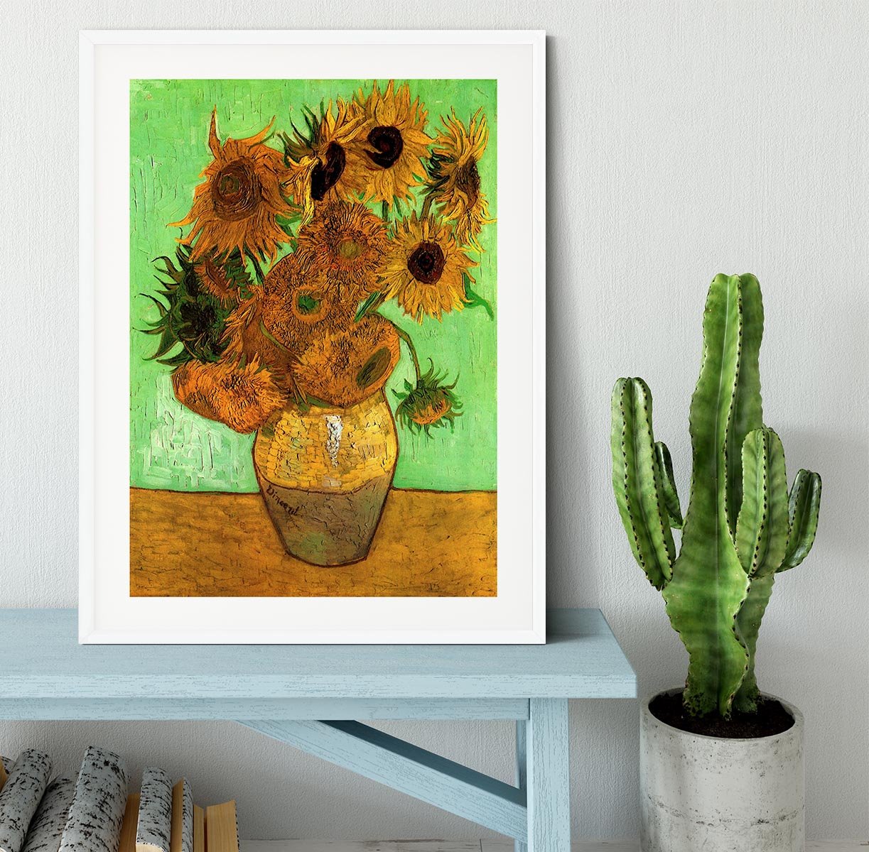 Still Life Vase with Twelve Sunflowers 2 by Van Gogh Framed Print - Canvas Art Rocks - 5