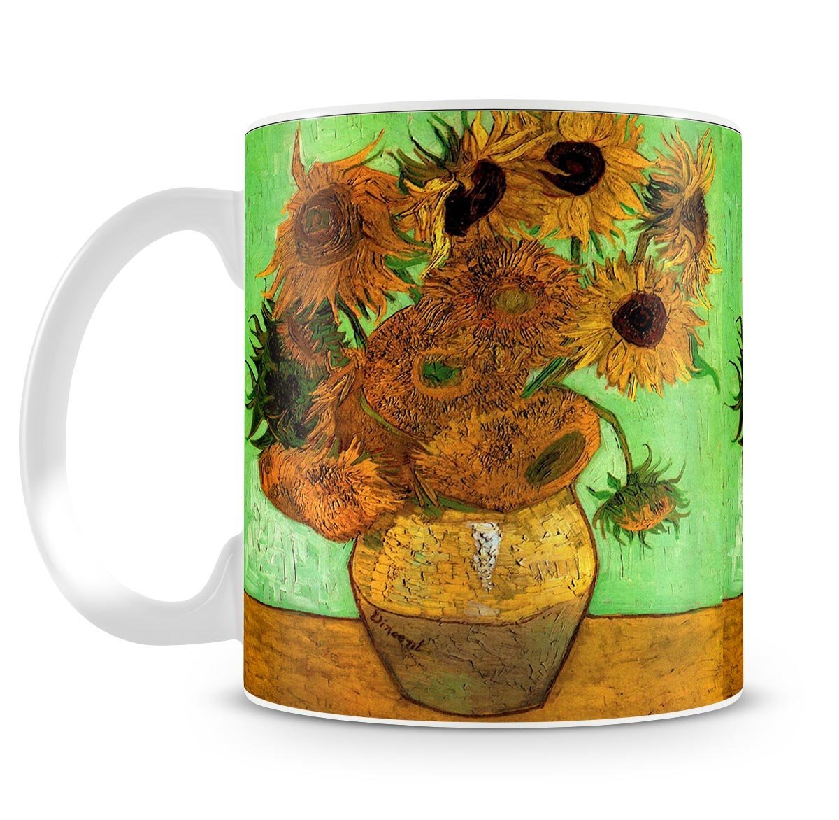 Still Life Vase with Twelve Sunflowers 2 by Van Gogh Mug - Canvas Art Rocks - 4