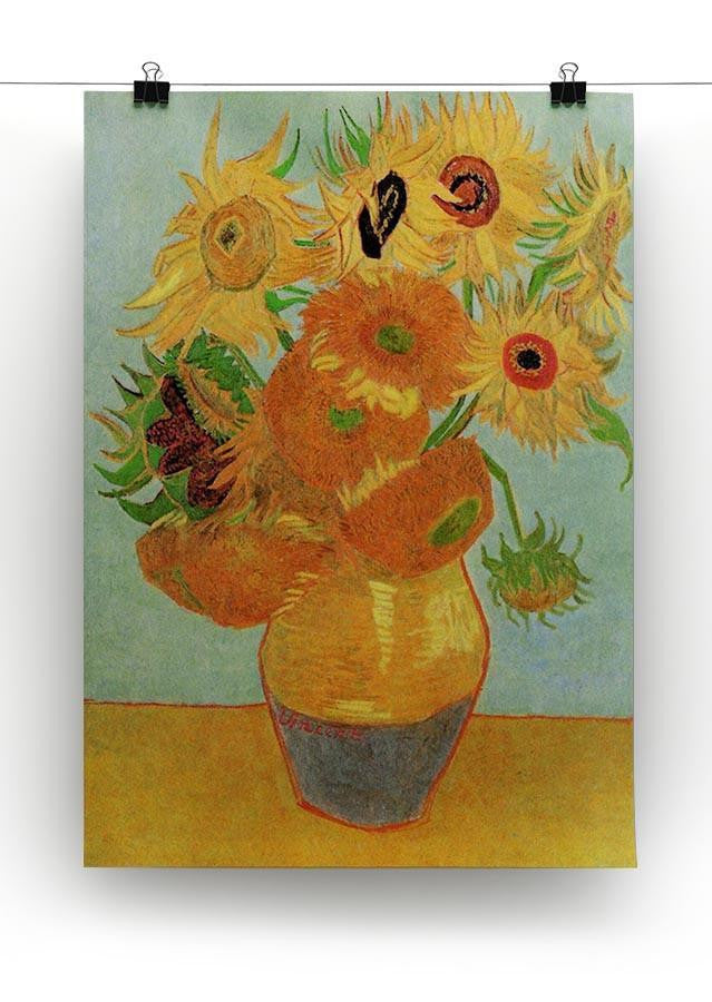 Still Life Vase with Twelve Sunflowers by Van Gogh Canvas Print & Poster - Canvas Art Rocks - 2