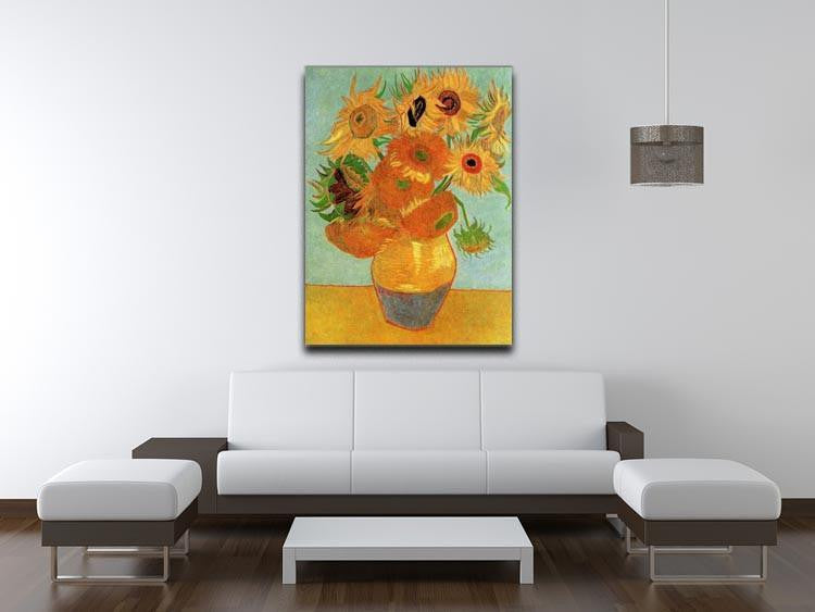Still Life Vase with Twelve Sunflowers by Van Gogh Canvas Print & Poster - Canvas Art Rocks - 4