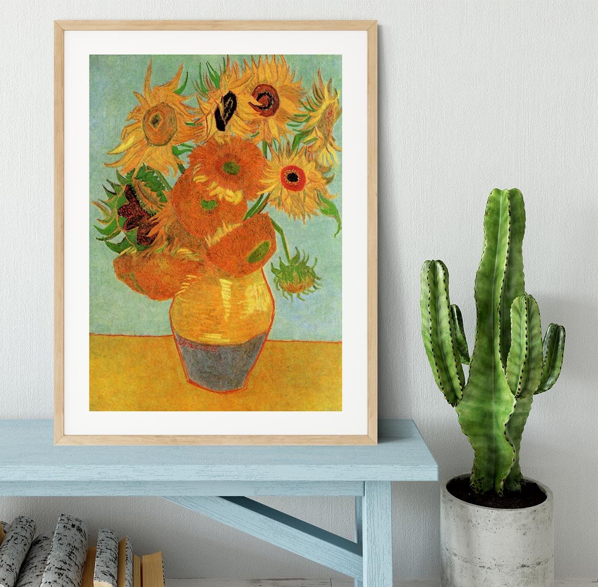 Still Life Vase with Twelve Sunflowers by Van Gogh Framed Print - Canvas Art Rocks - 3