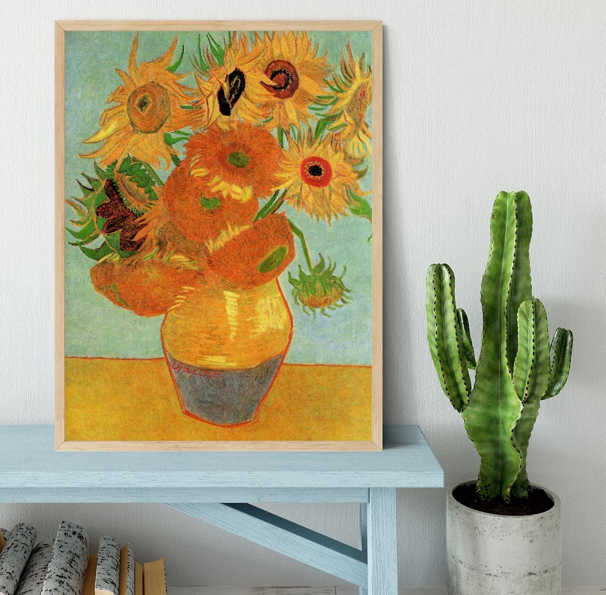 Still Life Vase with Twelve Sunflowers by Van Gogh Framed Print - Canvas Art Rocks - 4