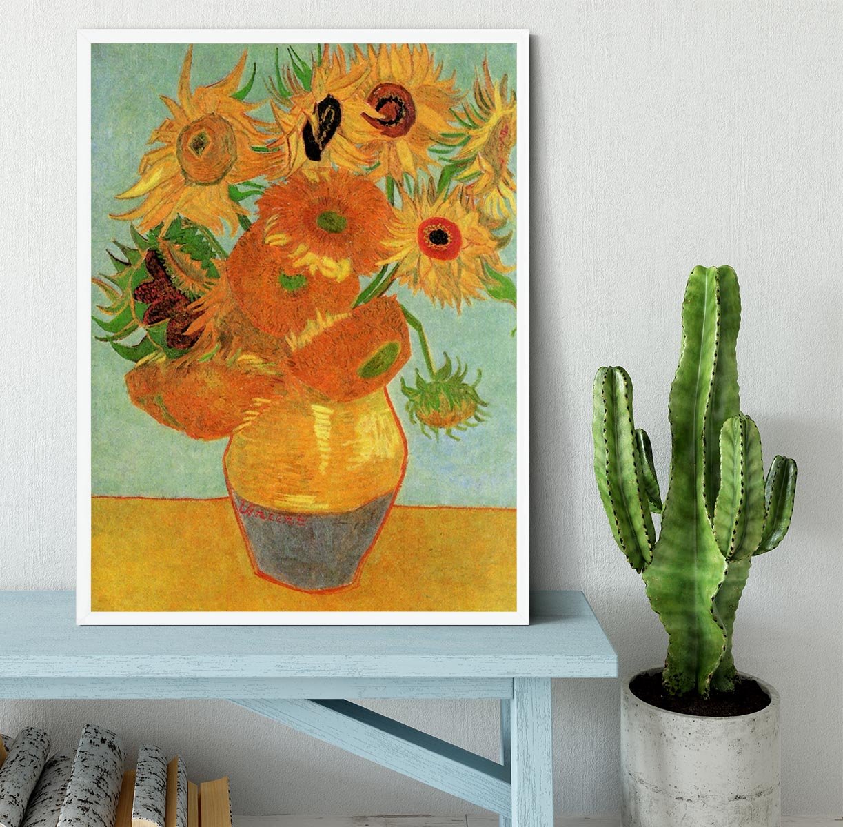 Still Life Vase with Twelve Sunflowers by Van Gogh Framed Print - Canvas Art Rocks -6