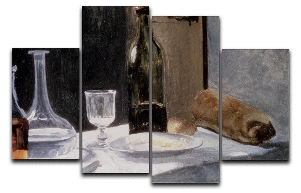 Still Life With Bottles by Monet 4 Split Panel Canvas  - Canvas Art Rocks - 1