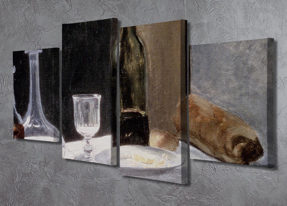 Still Life With Bottles by Monet 4 Split Panel Canvas - Canvas Art Rocks - 2