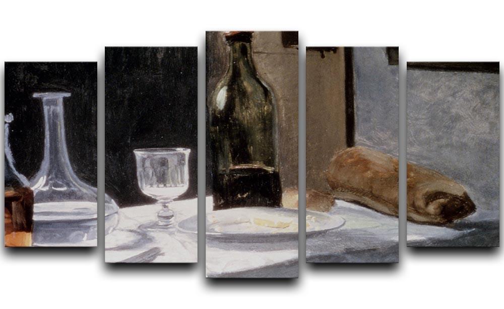 Still Life With Bottles by Monet 5 Split Panel Canvas  - Canvas Art Rocks - 1
