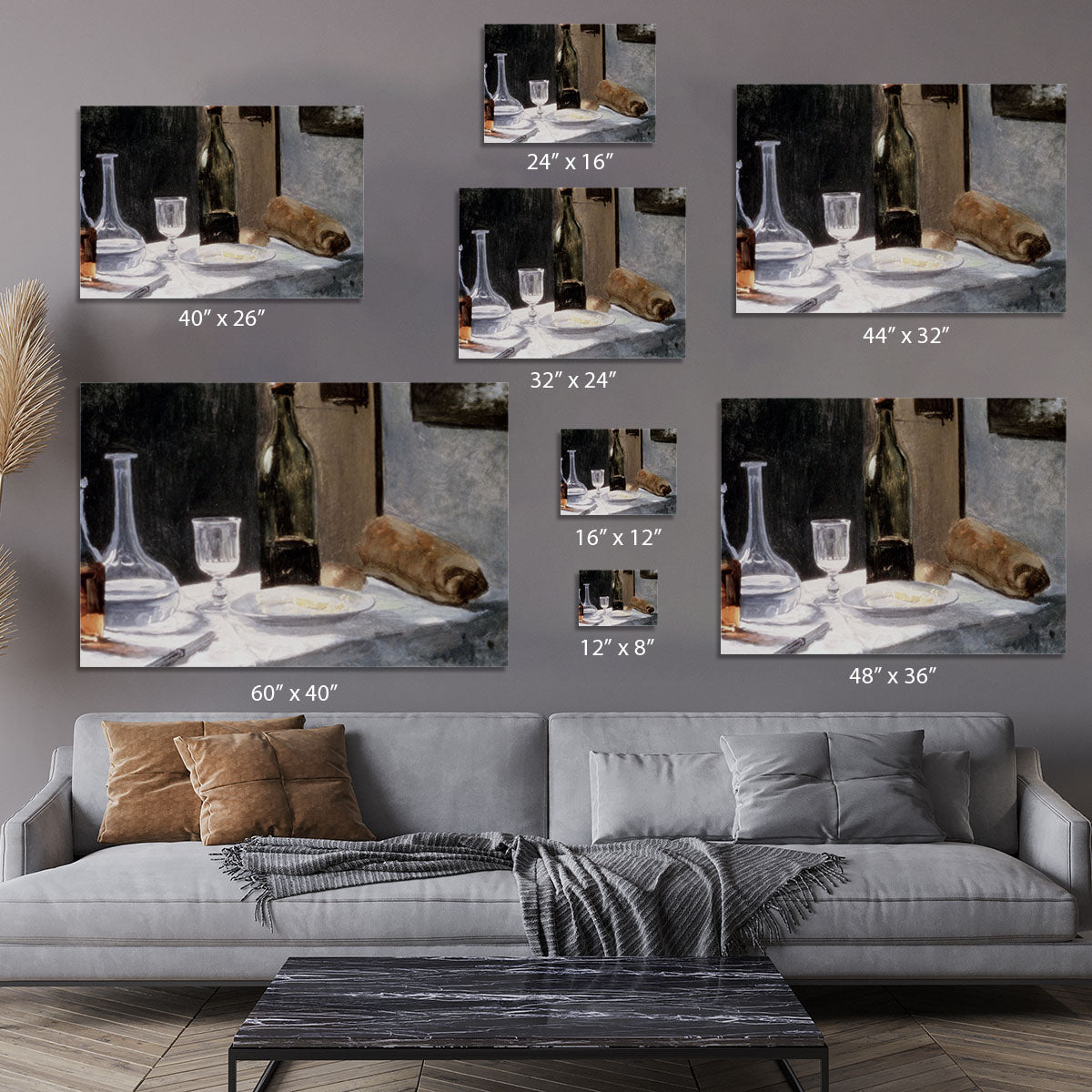 Still Life With Bottles by Monet Canvas Print or Poster - Canvas Art Rocks - 7