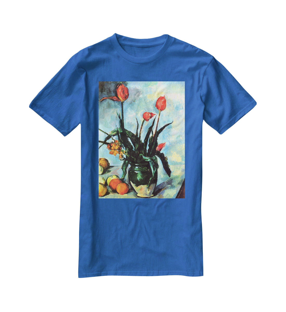 Still Life vase with Tulips by Cezanne T-Shirt - Canvas Art Rocks - 2