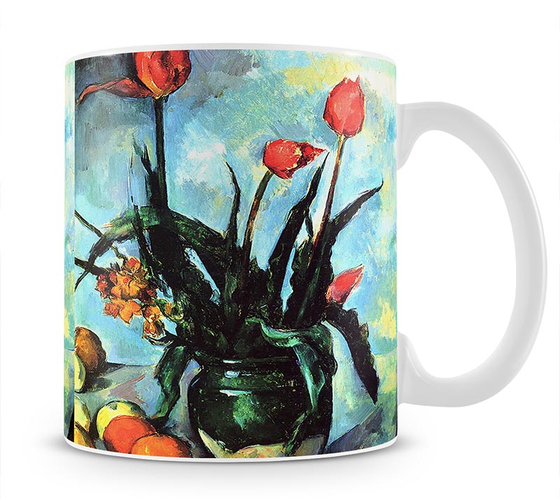 Still Life vase with Tulips by Cezanne Mug - Canvas Art Rocks - 1