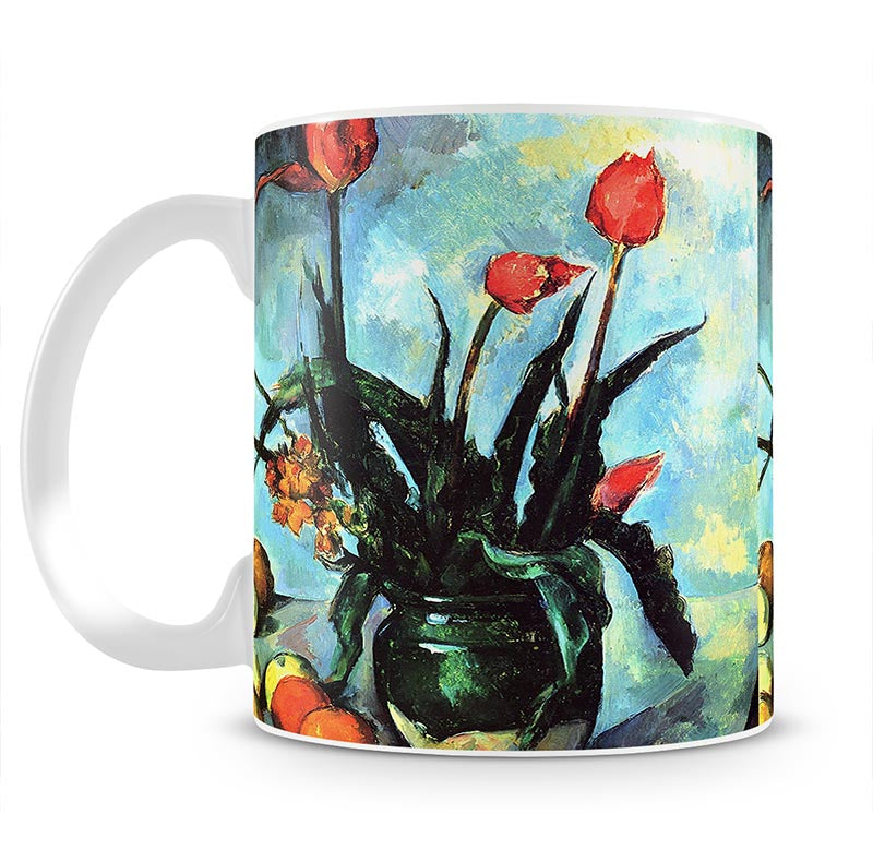 Still Life vase with Tulips by Cezanne Mug - Canvas Art Rocks - 1