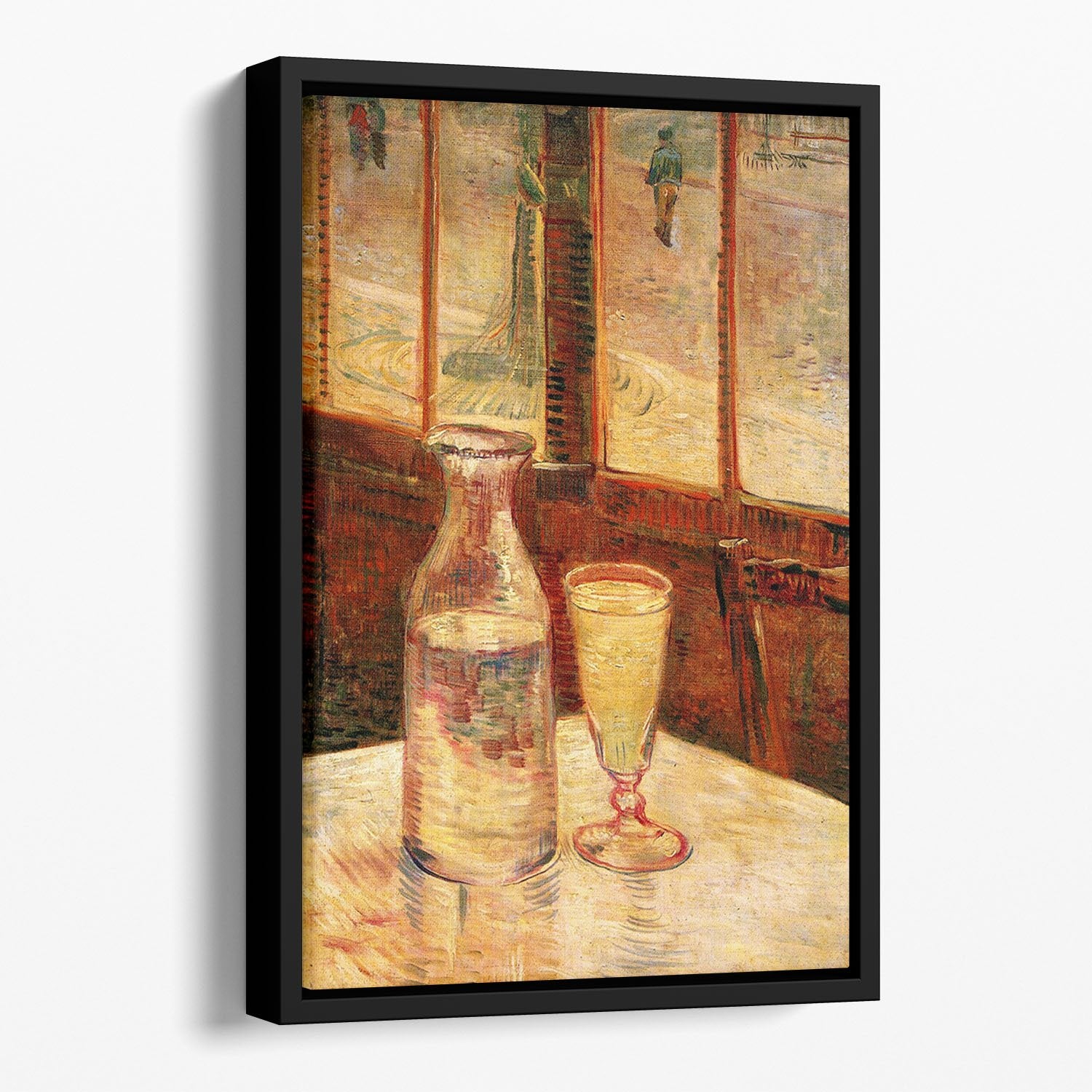 Still Life with Absinthe by Van Gogh Floating Framed Canvas