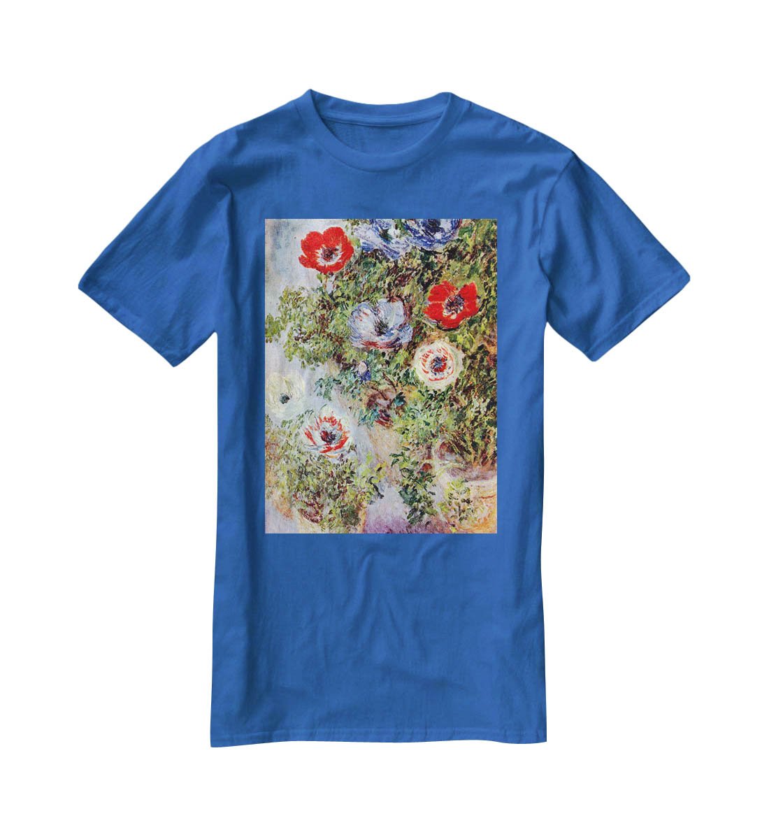 Still Life with Anemones by Monet T-Shirt - Canvas Art Rocks - 2