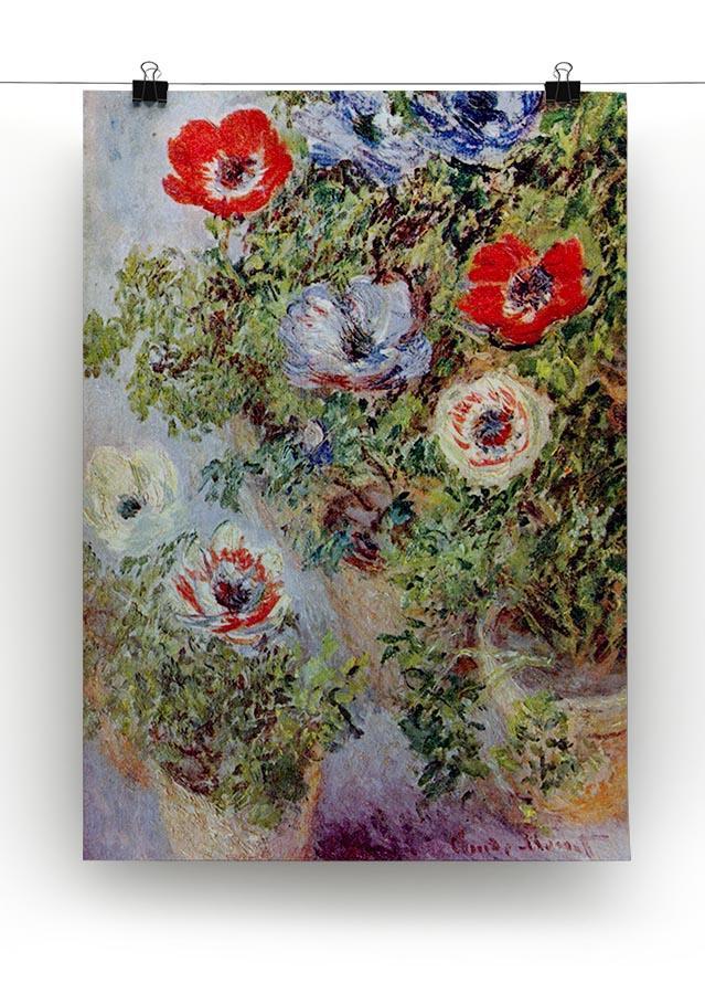 Still Life with Anemones by Monet Canvas Print & Poster - Canvas Art Rocks - 2