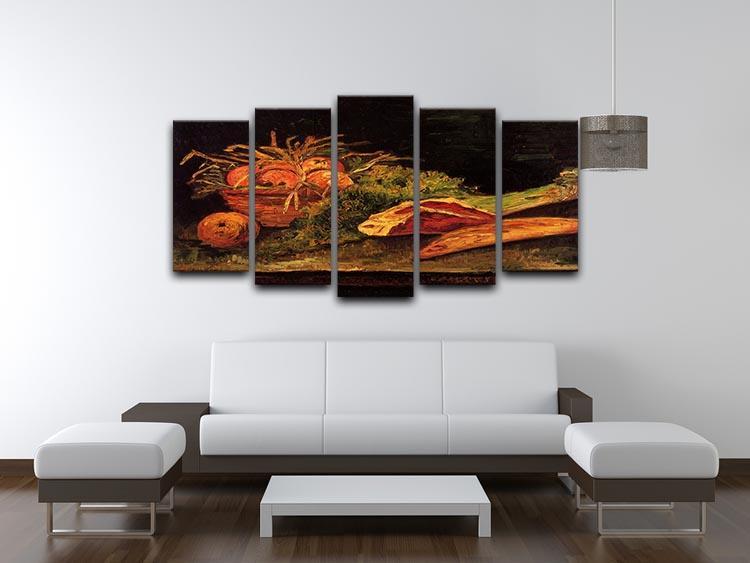 Still Life with Apples Meat and a Roll by Van Gogh 5 Split Panel Canvas - Canvas Art Rocks - 3
