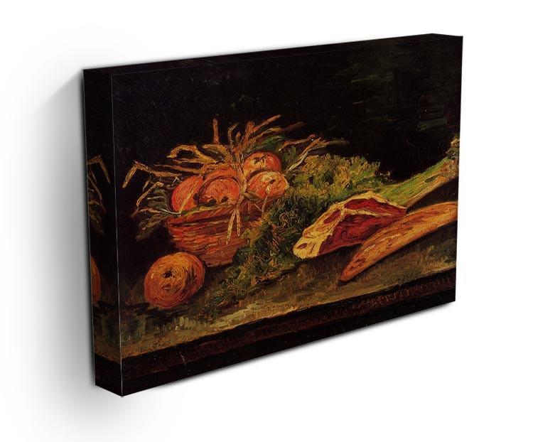 Still Life with Apples Meat and a Roll by Van Gogh Canvas Print & Poster - Canvas Art Rocks - 3