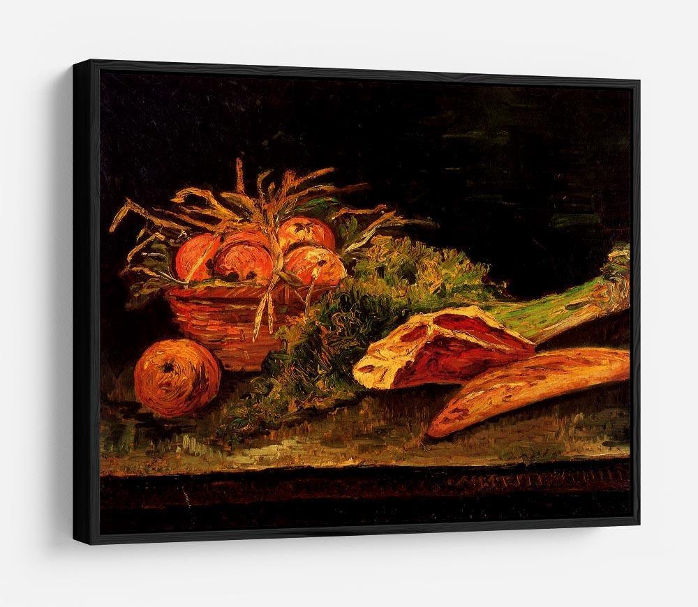 Still Life with Apples Meat and a Roll by Van Gogh HD Metal Print