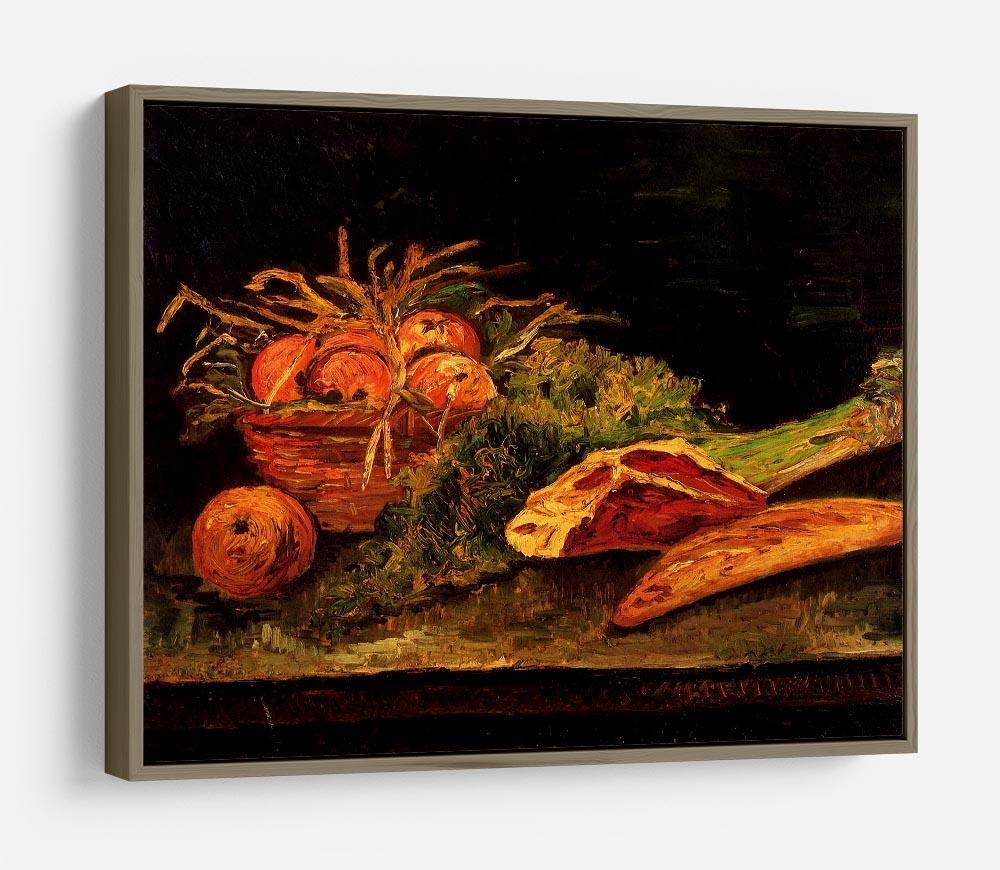 Still Life with Apples Meat and a Roll by Van Gogh HD Metal Print