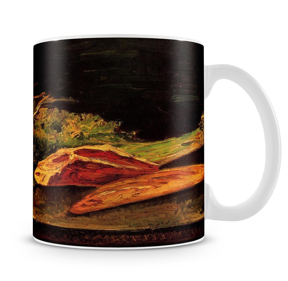 Still Life with Apples Meat and a Roll by Van Gogh Mug - Canvas Art Rocks - 4