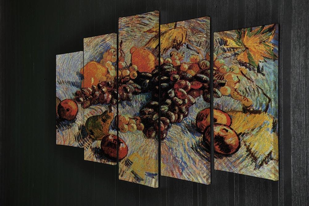 Still Life with Apples Pears Lemons and Grapes by Van Gogh 5 Split Panel Canvas - Canvas Art Rocks - 2