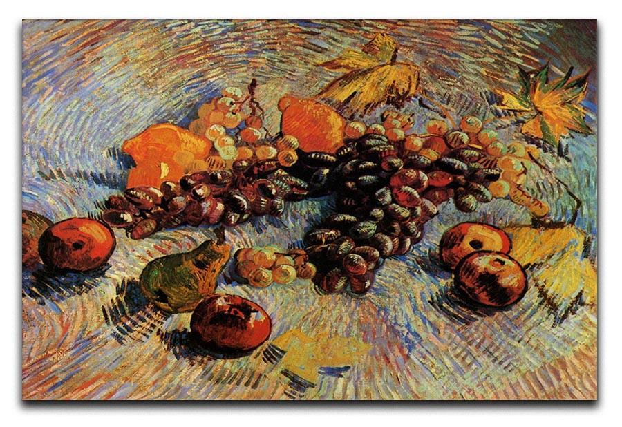Still Life with Apples Pears Lemons and Grapes by Van Gogh Canvas Print & Poster  - Canvas Art Rocks - 1